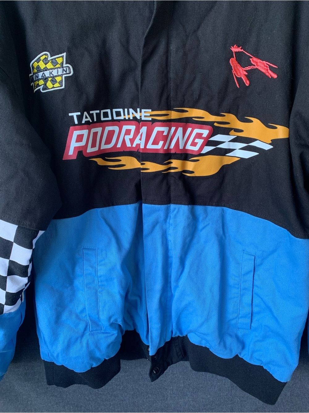 Star Wars Black Tatooine Podracing Jacket Boxlunch Exclusive Skywalker Large - Picture 2 of 8